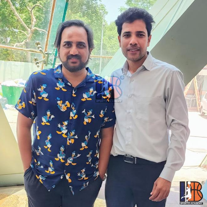 Director Sitaare Zameen Par R. S. Prasanna with IB Sports Academy Ishwar Bhati