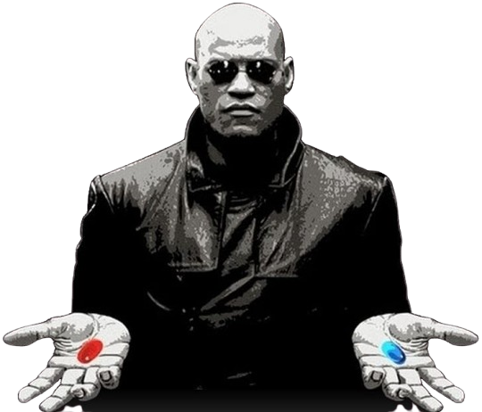 Morpheus Red Pill Blue Pill Two Coaches Two Realities