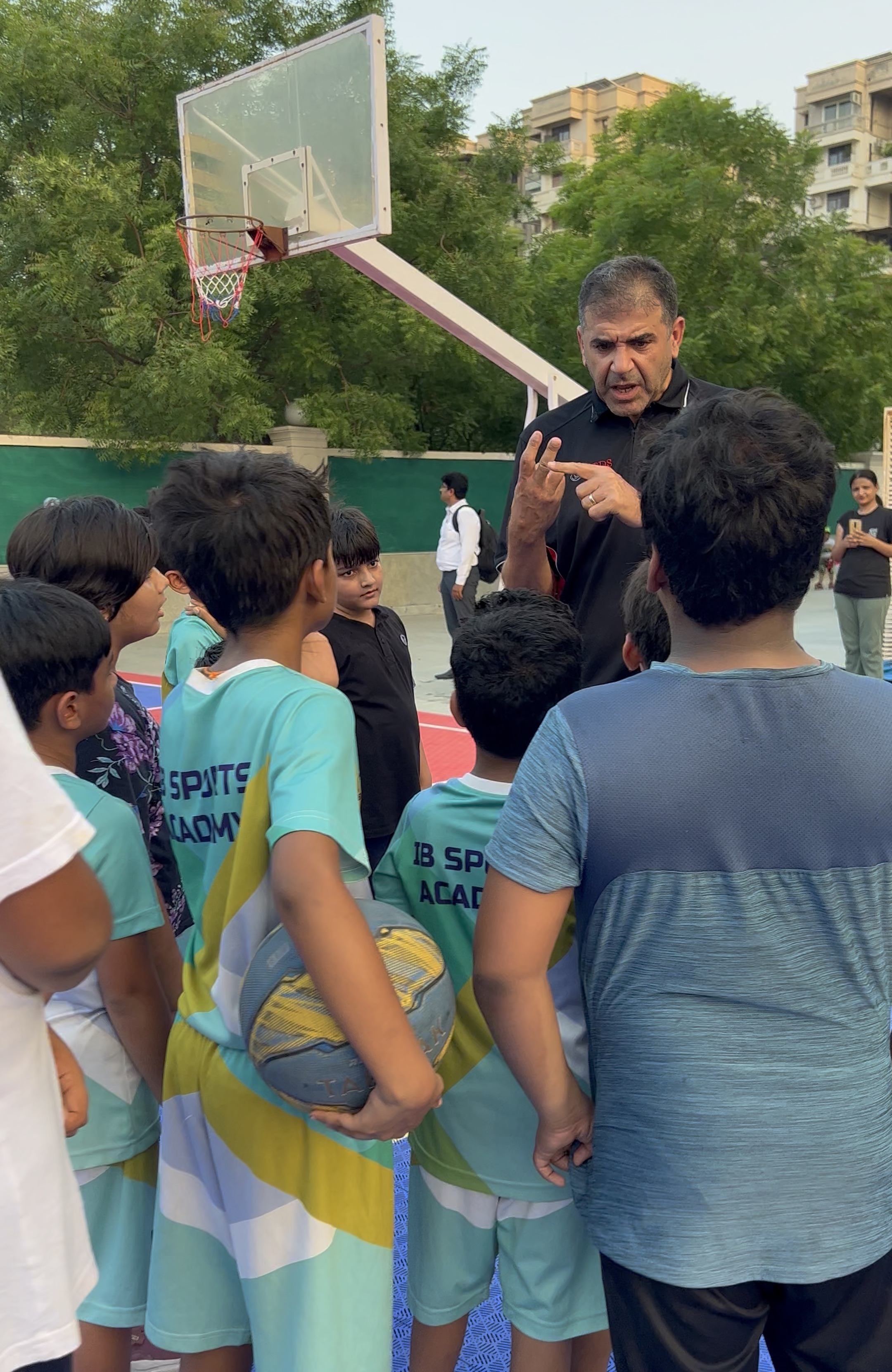 International Coach Naoufal Uariachi Conducting a Drill Session for Student-Athletes