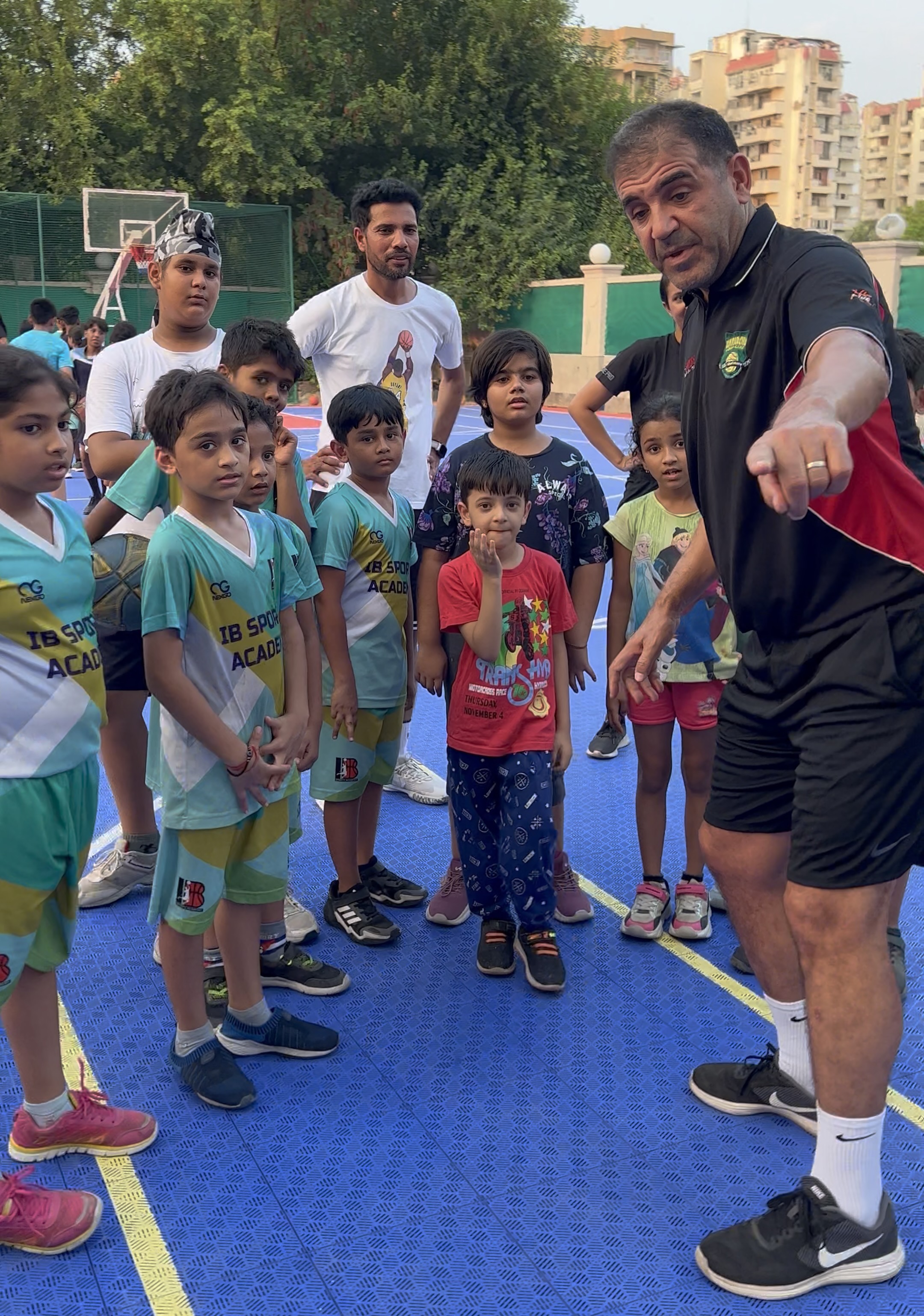 Morocco National Team Coach Naoufal Uariachi Mentoring Young Basketball Players in India