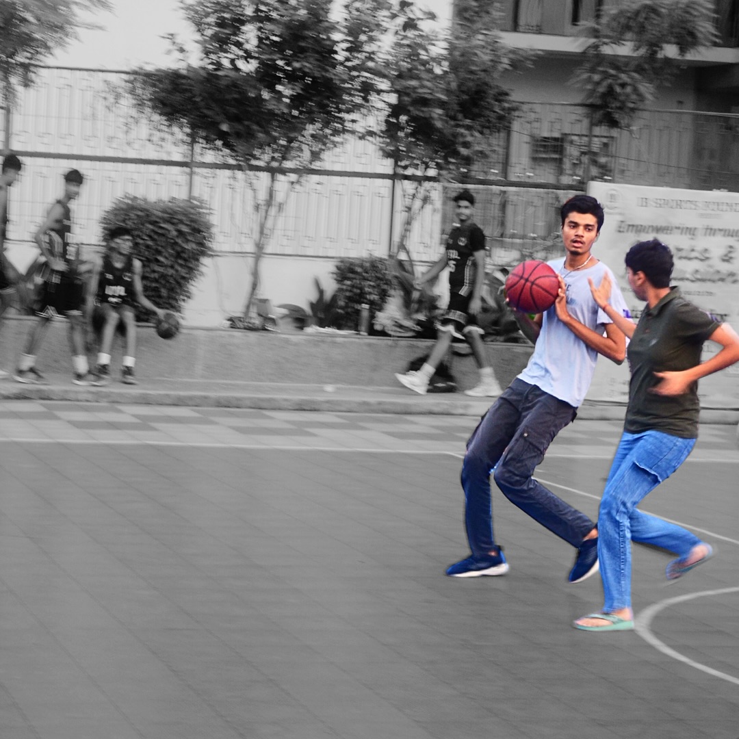 Young Athletes Participating in a Friendly Basketball Match During the Sunday Centre Inauguration
