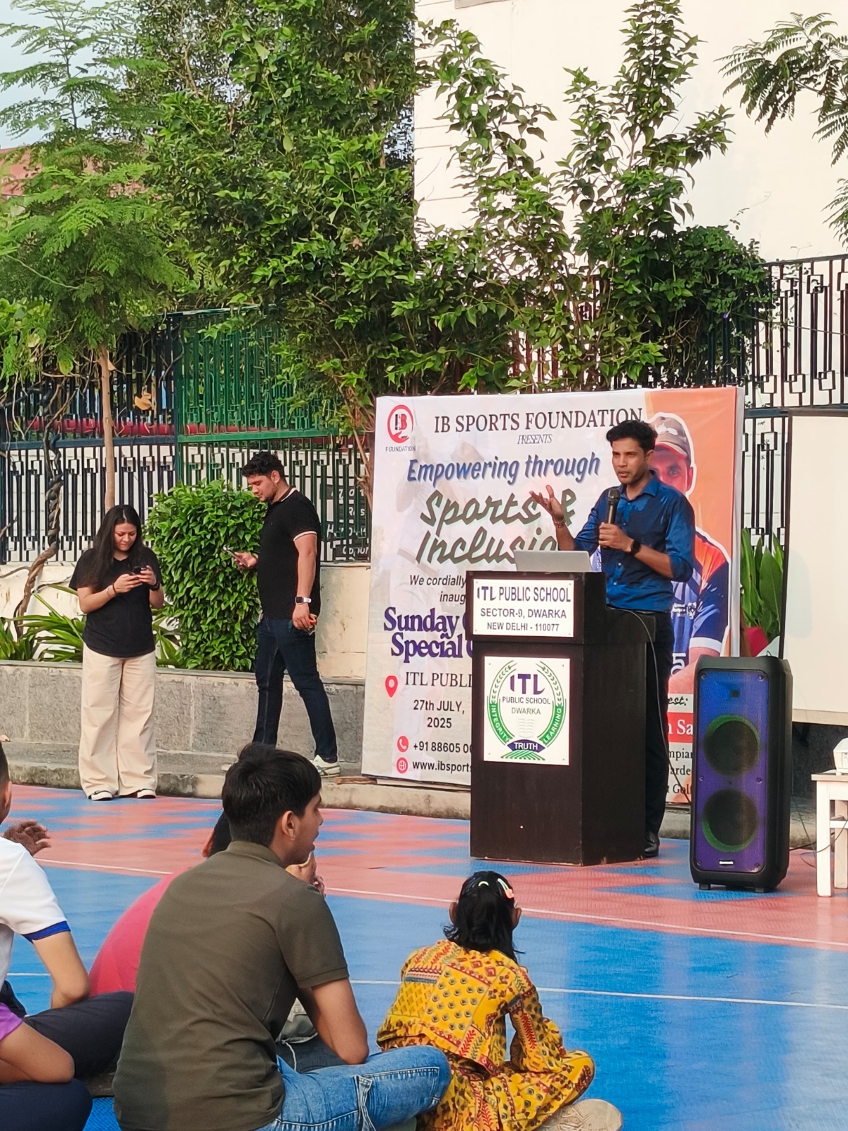 Coach Ishwar Bhati Presenting the Vision and Goals of the Sunday Centre for Special Children