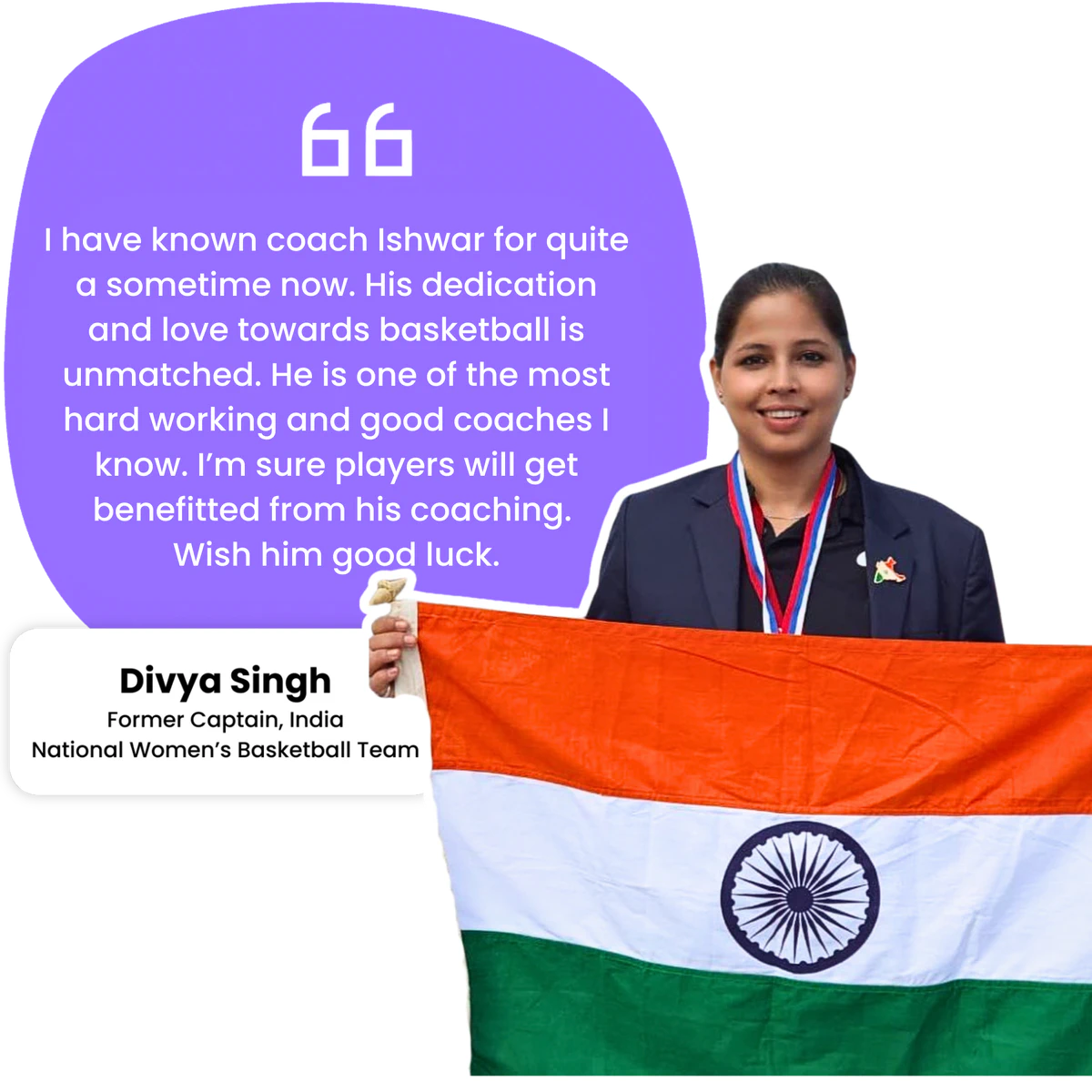 Basketball India Captain Divya Singh testimonial - IB Sports Academy